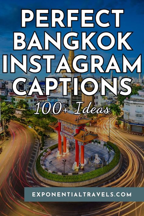 Pinterest image saying "Perfect Bangkok Instagram Captions 100+ Ideas". Bangkok Instagram Story, Bangkok Photo Ideas, Bangkok Instagram, Bangkok Photos, Grand Palace Bangkok, Best Captions, Partner Quotes, Bangkok City, Aesthetic Captions