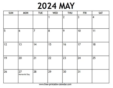 May 2024 Calendar US Holidays - Free-printable-calendar.com March Calendar Printable, June Calendar Printable, Free Monthly Calendar, March Calendar, Calendar Word, Meal Planners, Calendar June, Calendar May, Calendar March