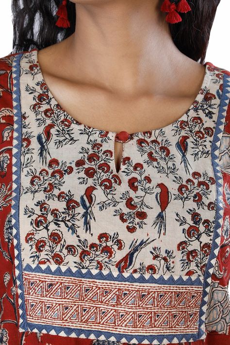 Kalamkari Dresses Boutiques, Kalamkari Kurta Designs Latest, Kalamkari Suit Designs, Kalamkari Kurti Designs Latest, New Trendy Kurti Designs, Kalamkari Kurta Designs, Kalamkari Tops, Kalamkari Kurti, Kalamkari Kurta