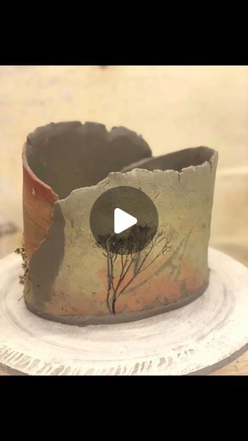 Marina Randall on Instagram: "Happy new year to all my fellow potters!! Great to be back in the studio again this and experimenting  with slabs, torn edges, and textures and new iron oxide slips. Guess I’m inspired by my daughters travels in Patagonia and those jagged mountain peaks!  #ceramicart #slabpottery #vessels #abstractlandscape #naturelandscape #slips #celebratingceramics #weyceramics #marinarandallceramics #keramiek #contemporaryceramics #ceramique #keramik" Pottery Iron Oxide, Ceramic Slab Ideas, Slab Pottery Ideas, Pottery Videos, Slab Pottery, Ceramics Pottery, My Daughters, Contemporary Ceramics, Pottery Ideas