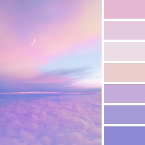 Sky Color Palette, Futuristic Color, Violet Pastel, Pastel Color Palette, Secondary Colors, True Summer, Palette Design, White Lavender, Palette Art