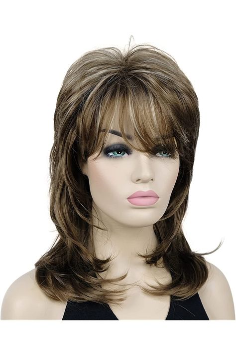 Light Chestnut Brown, Buy Wigs, Brown Highlights, Copper Red, Hair Replacement, Chestnut Brown, Synthetic Wigs, Synthetic Hair, Wig Hairstyles