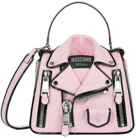 Moschino Leather Jacket Shoulder Bag Moschino Bags, Designer Shoulder Bags, Leather Silver, Coach Swagger Bag, Luxury Gifts, Strap Tops, Printed Leather, Luxury Items, Kate Spade Crossbody