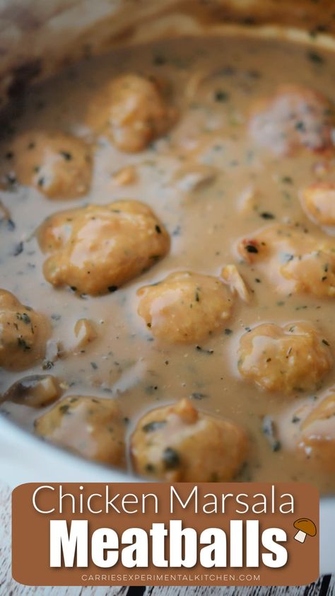 Ground Chicken And Beef Meatballs, Ground Chicken Meatballs Slow Cooker, Chicken Wing Meatballs, Chicken Pork Meatballs, Chicken Marsala Meatballs Giada, Ground Chicken And Pork Meatballs, Chicken Francese Meatballs, Soup With Chicken Meatballs, Creamy Chicken Meatballs