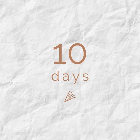 10 Days To Go Countdown Birthday, 10 Days To Go Countdown Wedding, 10 Days To Go Countdown, Happy Birthday Clip, Birthday Clip, 10 Day Challenge, Learn The Bible, Kitchen Box, Birthday Countdown