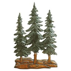 Pine Trees Wood Carving Wall Art Tree Borders, Pine Tree Art, Wall Carvings, Santa Carving, Black Forest Decor, Carved Wood Wall Art, Forest Decor, Tree Carving, Metal Tree Wall Art