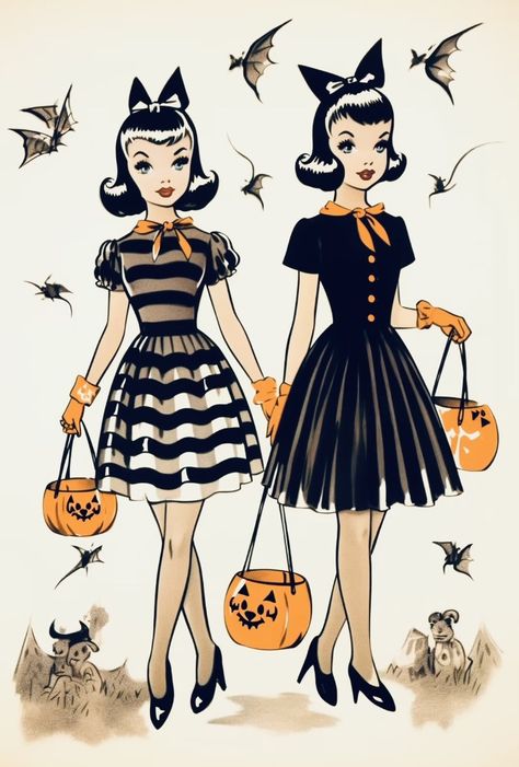 Vintage Halloween Art, Spooky Party, Halloween Illustration, Horror Movie Characters, Halloween Tattoos, Halloween Vintage, Halloween Images, Foto Vintage, Fall Halloween Decor