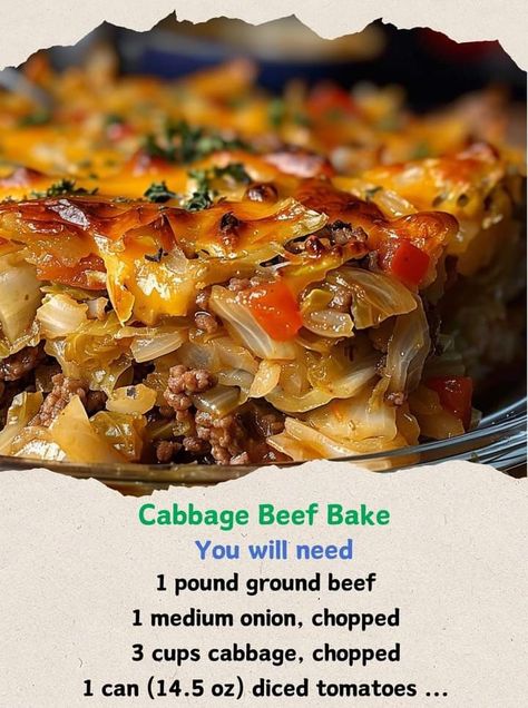 Cooked Cabbage Recipes, Beef Bake, Cabbage Beef, Recipes Cabbage, Beef Rolls, Cabbage Recipes Healthy, African Dishes, Apricot Recipes, Cabbage Casserole