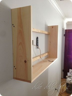 Outdoor Tv Cabinet, Deco Tv, Tv Wall Cabinets, Suport Tv, Tv Covers, Flat Screen Tv, Hemma Diy, Diy Tv, Hus Inspiration