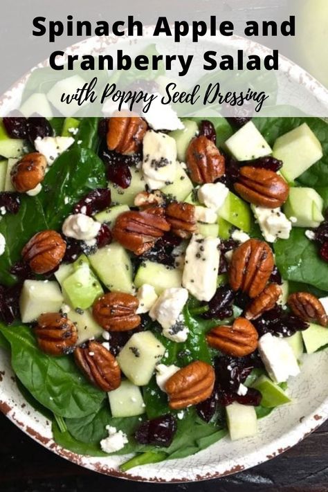 Fruit And Spinach Salad, Entree Party Food, Togo Salads, Thanksgiving Salads Ideas Easy, The Farm Stand Kitchen Recipes, Spinach Salad Ideas, Spinach Beet Salad, Low Calorie Salads, Good Side Dishes