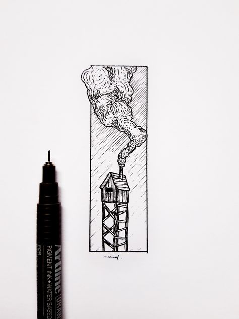 Fine Liner Sketch Easy, Micron Pen Art Simple, Black Sketch Pen Art, Micro Pen Art, Simple Sketchbook Ideas, Pen Art Easy, Doodles Pen, Blue Balcony, Pen Art Doodle