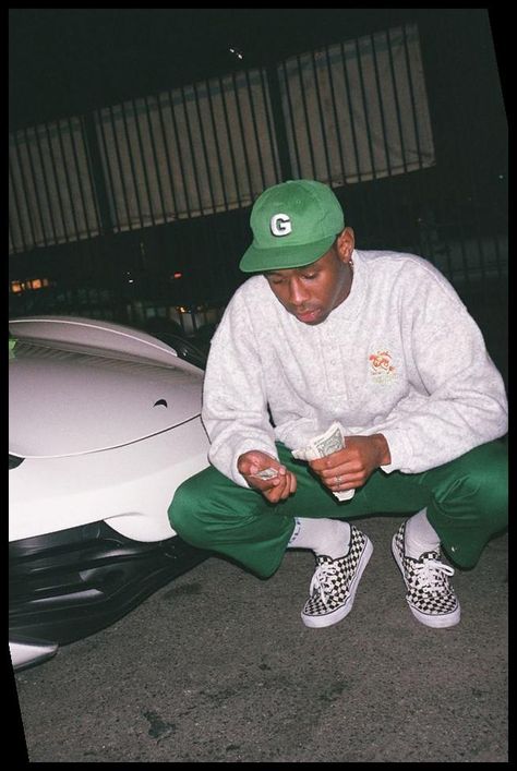 Tyler The Creator Vans, Checkered Vans Outfit, Album Posters, Vans Outfit, Checkered Vans, Tyler The Creator, Girl Shoes, Spray Painting, Genuine Leather