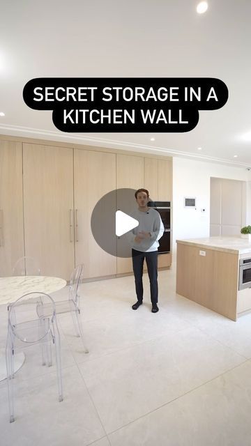 The Kitchen Guy on Instagram: "Unlock the secret to storing all your Costco hauls! 🛒✨ Check out this tall wall with a hidden door leading to a walk-in pantry, designed just for your bulk goods. Keep your kitchen organized and clutter-free while still having everything within reach!  #organizationhacks #homeinspiration #kitchendesign #hiddenstorage #smartliving #pantrygoals #interiordesign #hometrends #modernkitchens #spacesaving" Secret Pantry Walk In, Hidden Pantry Walk In, Hidden Pantry, Secret Storage, Secret Door, Hidden Door, Smart Living, Home Trends, Walk In Pantry