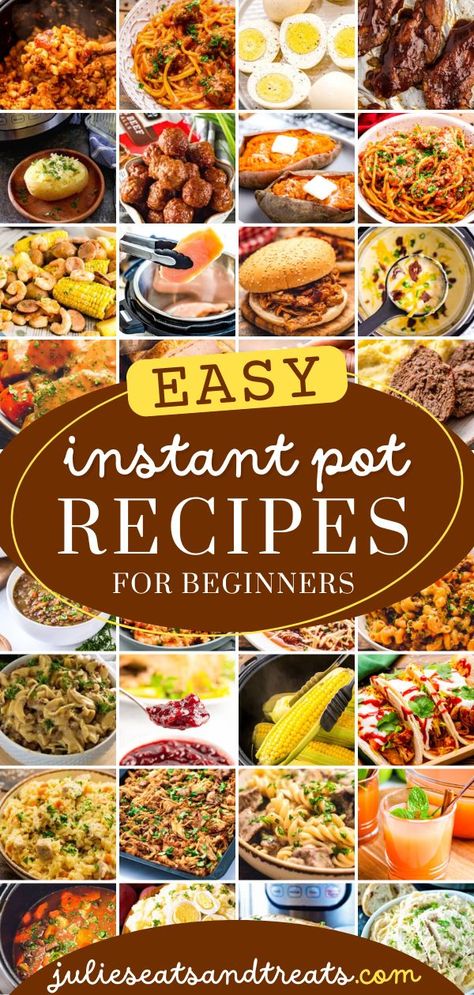 These Easy Instant Pot Recipes for Beginners are quick, easy, and family-approved! These recipes are perfect for the newbie because they are simple but delicious. Pin this to your easy dinner ideas or weekend dinner ideas! Easy Pot Recipes, Instant Pot Recipes Beginner, Best Easy Instant Pot Recipes, Recipes For The Instant Pot, 6qt Instant Pot Recipes, Smart Pot Recipes, Instapot Meals For One, Best Instant Pot Recipes For Beginners, Instant Pot Meals For One