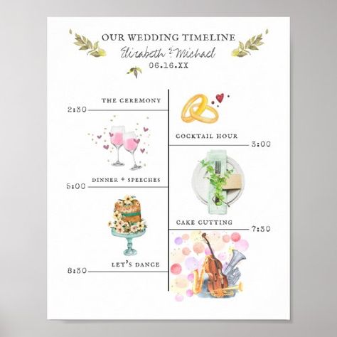 $11.05 | Wedding Itinerary Schedule Welcome Sign #wedding, schedule, timeline, watercolor, illustration, itinerary, ceremony, decor, welcome sign, hand drawn Wedding Schedule Timeline, Welcome Sign Wedding, Wedding Schedule, Wedding Itinerary, Wedding Hashtag, Wedding Welcome Bags, Wedding Day Timeline, Welcome Poster, Wedding Timeline