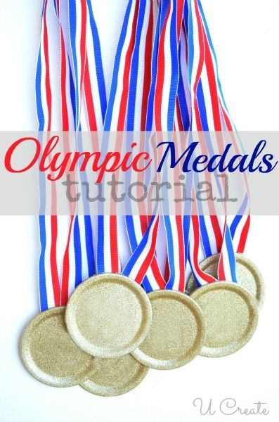 DIY Olympic Medals Supply List canning lids Krylon Glitter Blast Spray paint 6 yards of red, white, & blue ribbon Instructions Lay the duct tape sticky side up on a box and secure the lids to it.  Make sure you secure the duct tape to the sides of the box so the lids won’t fly … Diy Medals, Olympic Medal Craft, Vbs Olympics, Office Olympics, Olympics Decorations, Olympic Theme Party, Olympic Idea, Olympics Party, Beer Olympics