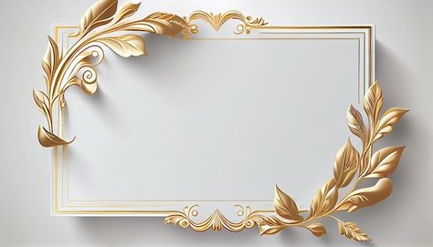 Creative Logo Design Art, Banner Frame, Disney Frames, Gold Design Background, Photo Frame Wallpaper, Floral Cards Design, Gold Banner, Church Poster Design, Photo Gold