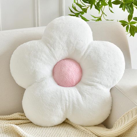 PRICES MAY VARY. Soft and Comfortable: These dorm decoration flower pillows are made of high quality artificial rabbit fur. The flower pillows are very soft and comfortable to the touch, with full filling that is not easy to deform, and provide good support. Great Decoration:The flower pillows could be perfectly matched with various room styles. Cute bedroom decor pillow could be used as a decorative mat for bedroom beds, living room sofas or floors, and could also be used as office chair pillow Pillows For Room Decor, Pink Pillow Case, Flower Pillow Aesthetic Bedroom, Aesthetic Flower Pillow, Cute Flower Pillows, Pillows Decorative On Bed, Cute Flower Decor, Pillow Decor On Bed, Cute Bedroom Pillows