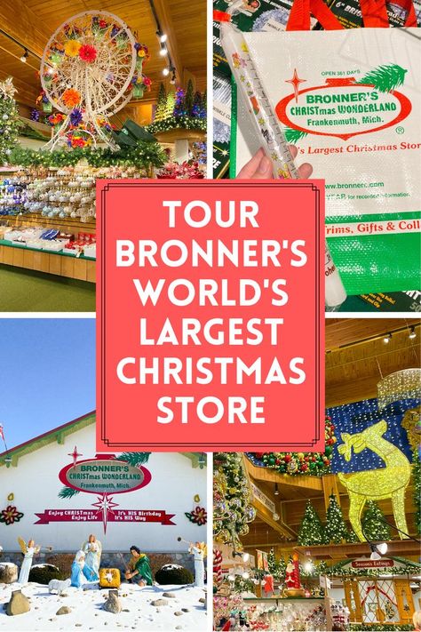 There's no Christmas store in the world like Bronner's Christmas Wonderland in Frankenmuth, Christmas. Shiny Brite Ornaments, Putz Houses, Shiny Brite, Christmas Wonderland, Xmas Decor, Christmas Store, Holiday Shopping, Xmas Decorations, All Things Christmas