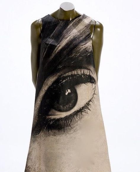 Poster dresses by Harry Gordon, 1960’s Paper Dress 60s, 1960s Paper Dress, 60s Paper Dress, Poster Dress, Eye Dress, Second Sight, Mystic Eye, Paper Fashion, Mod Vintage