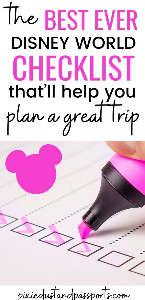 Do you need a Disney World checklist for your next trip? Make sure you download this Disney World packing list before heading to the parks. Disney World Checklist Packing Lists, Disney World Trip Planning Checklist, Disney Trip Essentials Packing Lists, Disney Packing List Families Free Printable, Disney Trip Checklist, Disneyland Checklist Packing Lists, Disney Packing Checklist, Disney Trip Planning Packing Lists, Disney List Packing