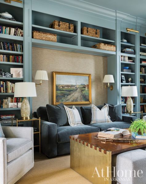 Cozy Library Room, Library Room Design, Home Library Rooms, Cozy Library, Sala Tv, Books Library, Library Room, Home Library Design, Decorative Ideas