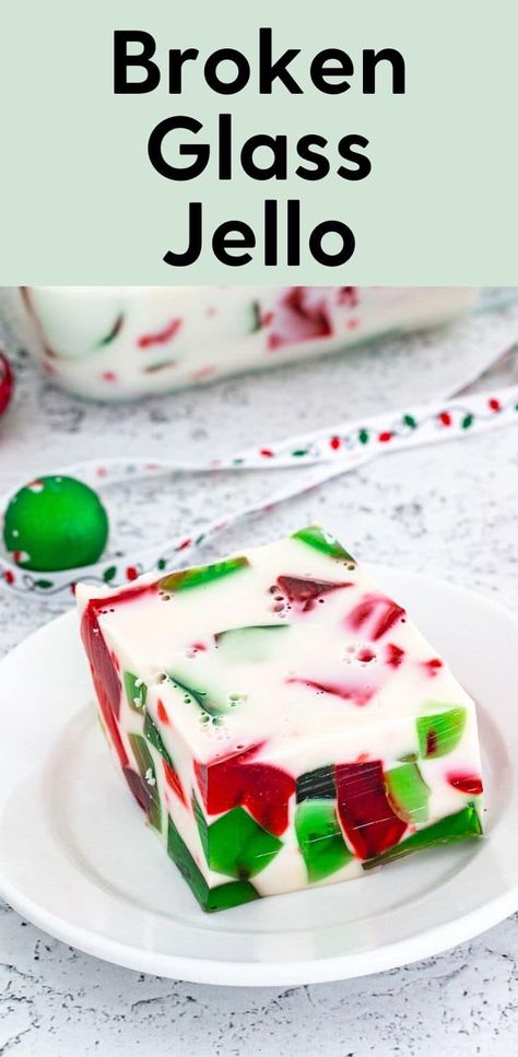 Jello Stained Glass Dessert, Xmas Jello Recipes, Jello Made With Ice Cream, Jello Layered Dessert Cool Whip, Mexican Milk Jello, Broken Glass Jello Recipe Condensed Milk, 7 Layer Jello With Evaporated Milk, Jello With Sweetened Condensed Milk, Stained Glass Jello Recipe