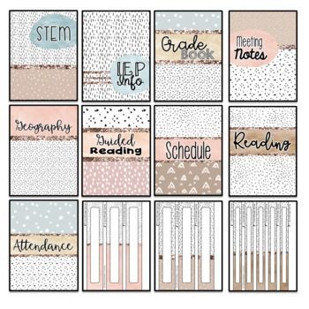 Boho Editable Binder Covers and Spines Neutral Boho Classroom Decor Binder Cover And Spine Templates Free Editable, Boho Binder Covers, Boho Alphabet Letters Classroom Free, Binder Spines Free Editable, Editable Binder Covers Free, Cute Binder Covers, Substitute Binder, Parent Contact, Data Binders