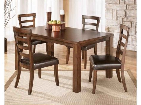 Leather and Wood Dining Chairs Modern Wood Dining Room, Square Kitchen Tables, Bed Corner, Wooden Dining Table Designs, Diy Dining Room Table, Bamboo Sofa, Simple Dining Table, Wood Dining Room Table, Wooden Table And Chairs