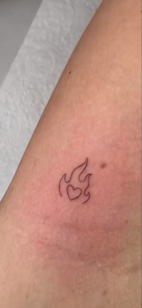 Ember Tattoo Fire, Fireproof Tattoo, Heart Fire Tattoo, Ember Tattoo, Fireheart Tattoo, Fire Heart Tattoo, Fire Tattoo Ideas, Heart On Fire Tattoo, Tog Tattoo