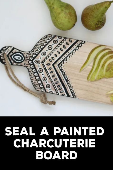 How to Seal a Painted Charcuterie Board Diy Charcuterie Boards Wood, Decorating Charcuterie Board, Painted Charcuterie Board Ideas, Painted Cutting Board Ideas, Charcuterie Board Wood Burning, Charcuterie Board Painting, Chacutery Boards Diy, Painted Charcuterie Board, Charcuterie Board Designs