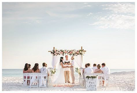 Beach Wedding Aisles, Small Beach Weddings, Beach Wedding Locations, Beach Wedding Decorations Reception, Simple Beach Wedding, Beach Wedding Centerpieces, Beach Theme Wedding Invitations, Florida Beach Wedding, Budget Ideas