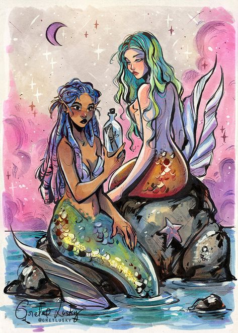 Ohuhu Markers, Inspo Art, First Drawing, Art Time, Mermaid Drawings, End It, Detailed Drawings, Mermaid Art, Alcohol Markers