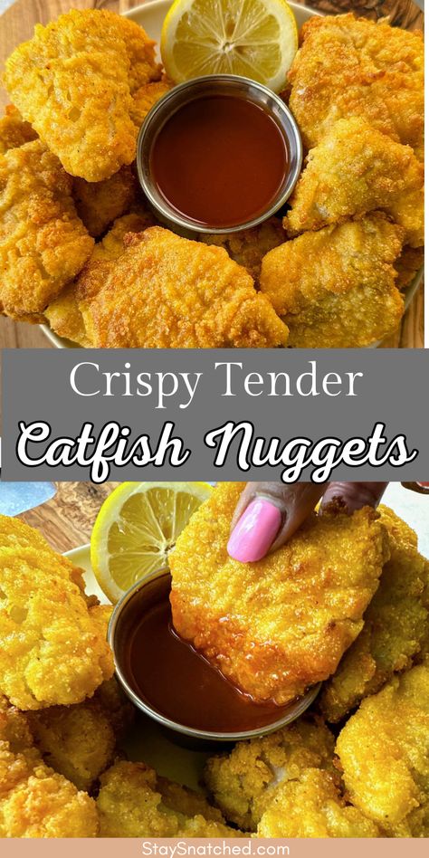 Catfish Nuggets Recipes, Breaded Fish Recipe, Catfish Nuggets, Air Fried Fish, Cookout Recipes, Fish Breading, Bbq Cookout, Meal Planning Menus, Bite Size Food