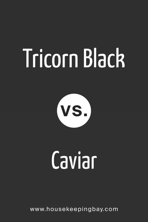 Tricorn Black vs. Caviar by Sherwin-Williams Caviar Vs Tricorn Black, Sw Caviar Cabinets, Tricorn Black Vs Caviar, Caviar Paint Color, Tricorn Black Kitchen Cabinets, Iron Ore Vs Tricorn Black, Sw Caviar, Caviar Sherwin Williams, Caviar Paint