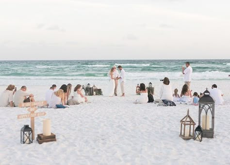 This Couple Had a $500 Beach Wedding and It Was Nothing Short of Stunning   #purewow #decor #advice #money #wedding Budget Beach Wedding, Beach Wedding Decorations Reception, Simple Beach Wedding, Dream Beach Wedding, Beach Wedding Flowers, Beach Wedding Inspiration, Wedding Beach Ceremony, Beach Ceremony, Beach Wedding Decorations