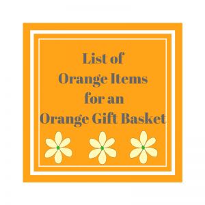 This list of orange items for an orange gift basket would be great for Clemson fans! I really hardly liked items that were orange until my daughter attended Orange Color Gift Basket Ideas, Orange Items For Gift Basket, Orange Gifts Ideas, Orange Care Package, Orange Gift Ideas, Orange Themed Gift Basket, Orange Gift Basket Ideas, Color Themed Gift Baskets, Yellow Gifts Basket