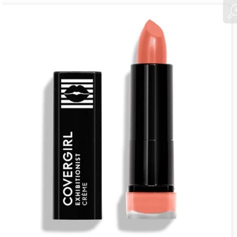 Covergirl Exhibitionist Lipstick Creme, Regular - 490 Peach High Just One Glide Of This Creamy Lipstick Delivers Vibrant, Saturated Color For Nourished, And Hydrated Lips. Our New And Improved Formula Features A Conditioning Complex Of Shea Butter, Avocado, And Coconut Oil. Comfortable, Long Lasting Color Color Stays True, Doesn't Fade Glides On Smoothly Doesn't Bleed, Feather, Or Dry Out Lips Brand New Covergirl Lipstick, Girls Lipstick, Covergirl Makeup, Cover Girl Makeup, Metallic Lipstick, Raspberry Cream, Creamy Lipstick, Liquid Lip Color, Creme Lipstick