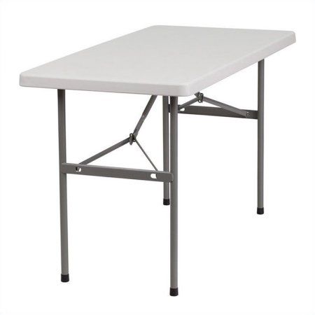 Flash Furniture 24''W x 48''L Granite White Plastic Folding Table Plastic Folding Table, How To Clean Granite, Training Tables, Foldable Table, White Table Top, Banquet Tables, Portable Table, Under The Table, Blow Molding