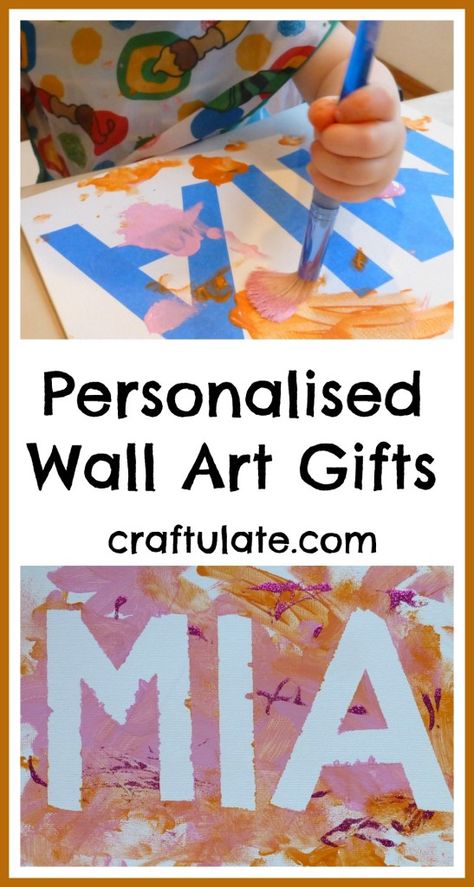 Personalised Wall Art, Aktiviti Kanak-kanak, Letter Crafts, Toddler Arts And Crafts, Daycare Activities, Daycare Crafts, Toddler Art, Toddler Learning Activities, Toddler Fun