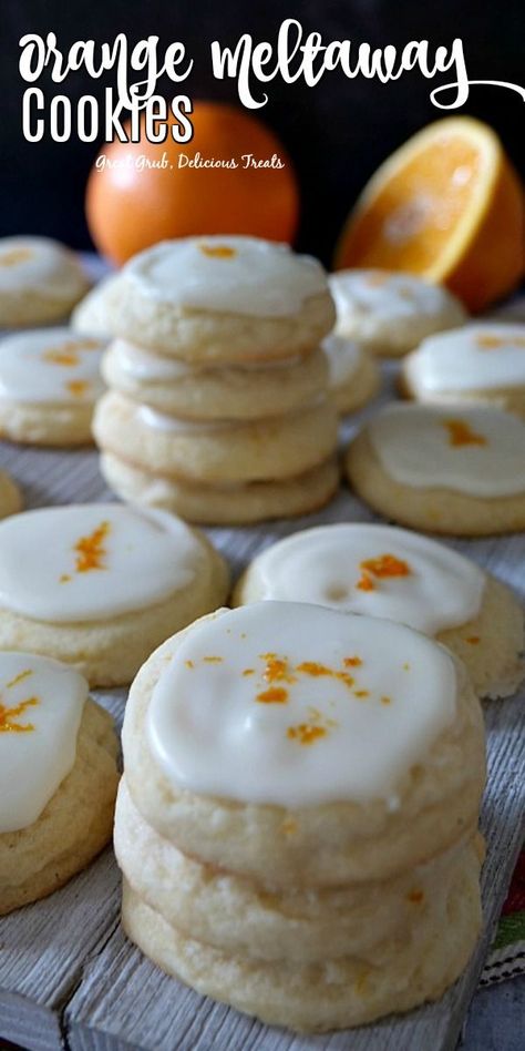 Spritz Cookies Recipes Best, Crumbles Recipes, Cupcakes Images, Spritz Cookie, Meltaway Cookies, Cookie Board, Seasonal Baking, Fruit Cookies, Orange Cookies