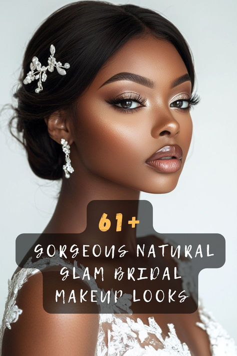 Want to feel like a goddess on your wedding day? These 61 natural glam bridal makeup ideas will help you achieve that timeless, radiant look. With glowing skin, soft lips, and perfectly blended eyes, you’ll find everything you need for your big day. Click now to explore all the ideas! 💄👰✨ #BridalMakeup #NaturalGlam #WeddingBeauty #MakeupInspo #BridalGlow #BridalLook #WeddingMakeup Elegant Wedding Makeup Looks, Wedding Makeup Black Women, Wedding Makeup For Black Women, Soft Glam Wedding Makeup Brides, Natural Glam Bridal Makeup, Engagement Photo Makeup, Glam Bridal Makeup, Wedding Party Makeup, Bridal Makeup Ideas