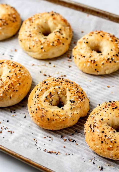 High Protein Bagels with Cottage Cheese - Haute & Healthy Living Skinnytaste High Protein Bagels, Healthy Snack High Protein, Air Fryer Cottage Cheese Bagels, Almond Flour Cottage Cheese Bagels, High Protein Cottage Cheese Bagels, Homemade Bagels Healthy, Cottage Cheese Bagels In Air Fryer, Protein Bagels With Cottage Cheese, Low Cal Bagels