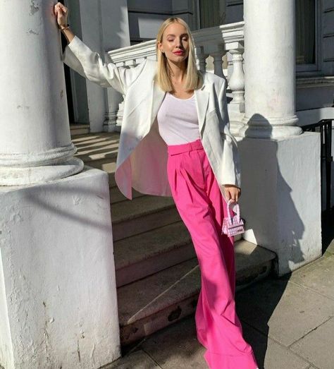 [PaidLink] 48 Hot Pink Trouser Pants Outfit Insights You Have To See In All Season #pinktrouserpantsoutfit White Blazer Pink Pants, Pink And White Formal Outfit, White Blazer Outfit Formal, Pink Suit Pants Outfit, Pink Pants Formal Outfit, Pink Pants Summer Outfit, White And Hot Pink Outfit, Pink Blazer White Pants Outfit, How To Style Hot Pink Pants