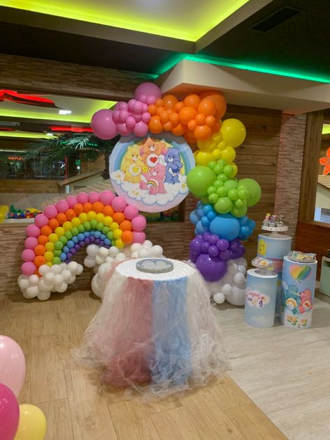 Care Bears Balloon Garland, Care Bear Balloon Garland, Care Bear Centerpieces, Care Bears Party, Care Bear Party, Care Bear Birthday, Party Decorations Balloons, Balloons Arch, Trippy Cartoon