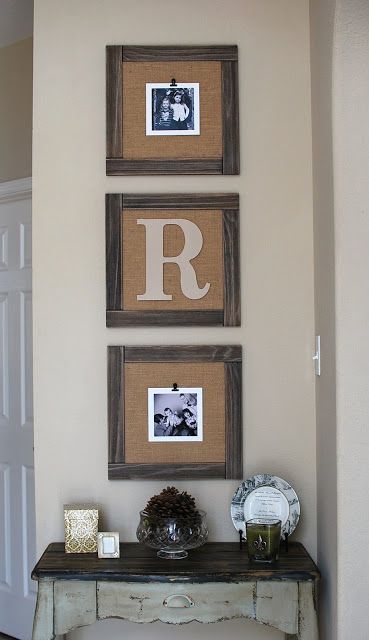 Framed Burlap, Apartment Decoration, Diy Burlap, Framed Pictures, Ideas Para Organizar, Foyer Decorating, Design Seeds, New Wall, Entryway Decor