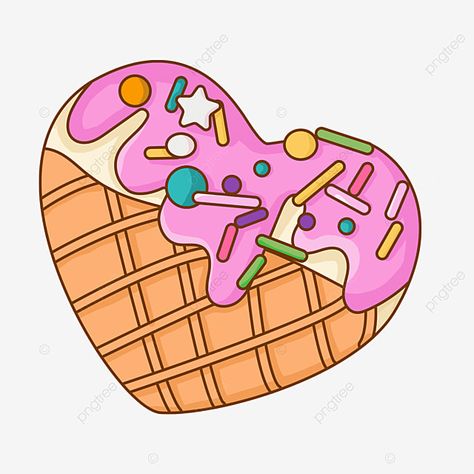 Candy Hearts Drawing, Waffle Doodle, Heart Drawing Cute, Waffle Clipart, Heart Foods, Pancake Drawing, Save Water Poster Drawing, Candy Cartoon, Candy Drawing