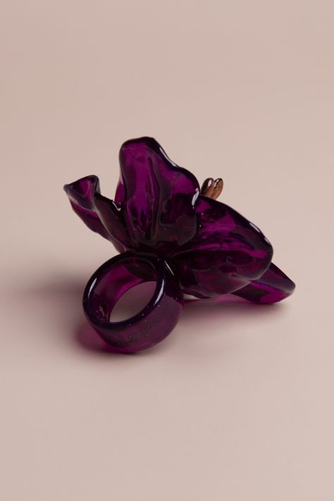 Based in: USAThis maximalist-style, handcrafted flower ring is a stunning piece of wearable art! Made with soy-based resin, it's the perfect way to add a fun and unique touch to your jewelry collection. A perfect blend of fashion and sustainability, this ring radiates beauty and charm! Details Made in: Broward, Florida Dimensions: 2.75" in. x 3" in. Material: soy-based resin Care: Keep away from moisture and harsh chemicals and allow perfumes and lotion to dry before wearing jewelry. Remove befo Eclectic Accessories, Dope Jewelry Accessories, 3d Technology, Maximalist Style, 3d Jewelry, Wearing Jewelry, Whimsical Jewelry, Wearable Art Jewelry, Fun Jewelry