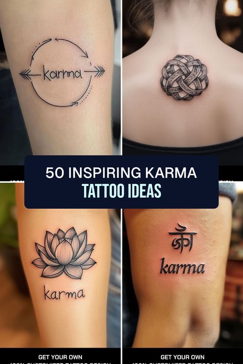 Thinking about getting a karma tattoo? Check out our collection of 50 unique karma tattoo ideas that perfectly represent the philosophy of cause and effect. Whether you want something small and simple, or a bold statement piece, there's something for everyone. Explore different designs inspired by the karma concept and find the right one that resonates with you. These tattoos symbolize balance and destiny, making them the perfect choice for those prioritizing meaningful ink. Karma Tattoo Symbol, Karma Tattoo Ideas, Karma Symbol, Tattoo Ideas Symbols, Balance Tattoo, Karma Tattoo, Evil Eye Tattoo, Ancient Scripts, Wedding Ring Tattoo