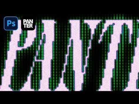 Glitch Logo, Pixel Effect, Photoshop Effects Tutorial, Photoshop Typography, Illustrator Hacks, Typography Tutorial, Glitch Text, Photoshop Tutorial Typography, Glitch Effect